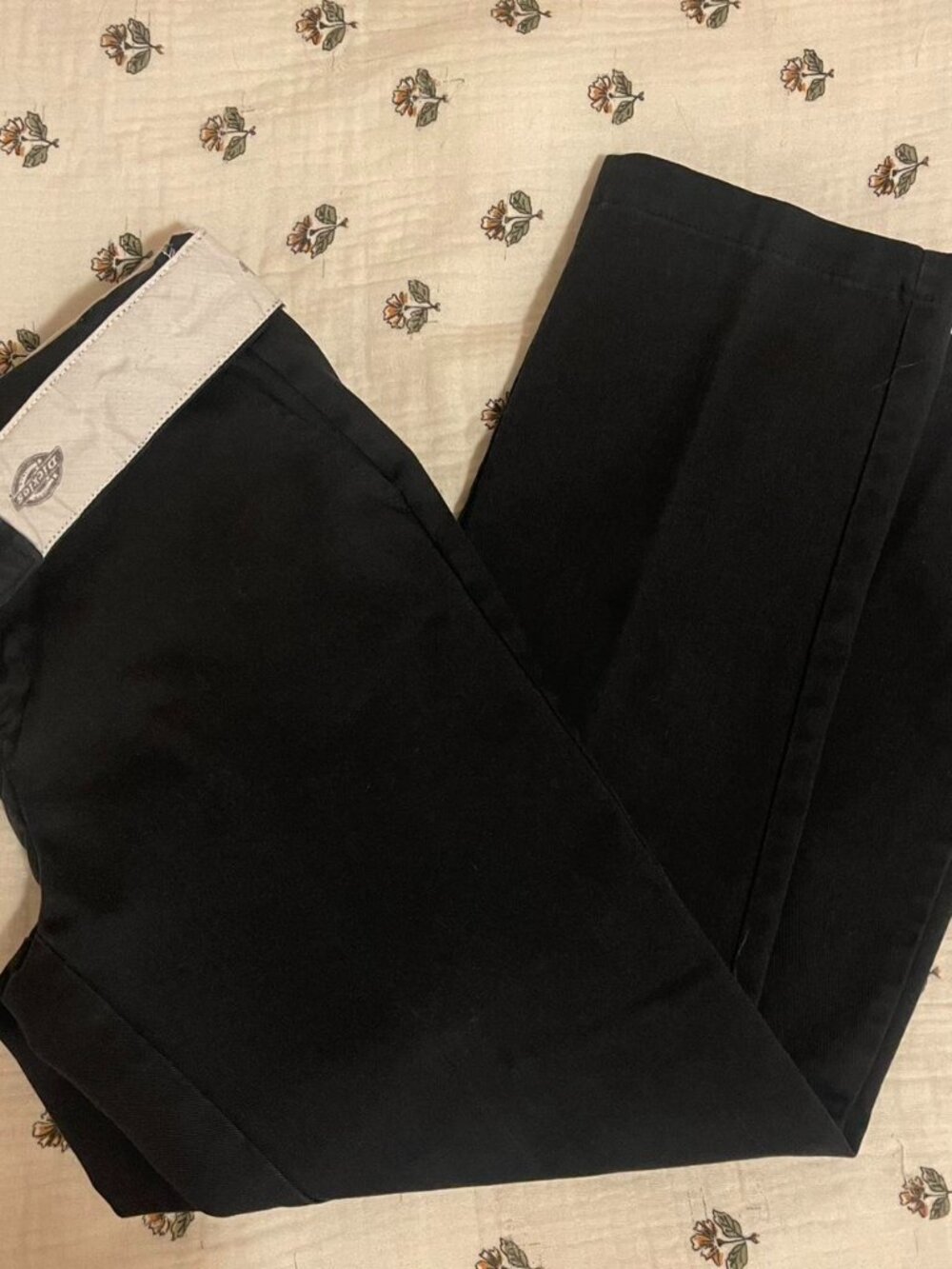 Dickies black straight leg trousers